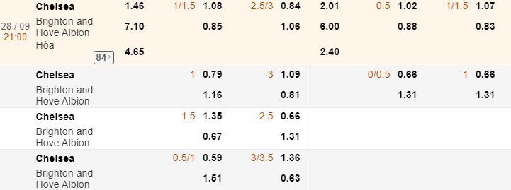 Ty le keo Chelsea vs Brighton ngay 28/9, luc 21h00 hinh anh 4